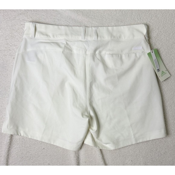Adidas 5" Primegreen Golf Shorts White Women's 12 Stretch Flat Front Pockets - Picture 2 of 13
